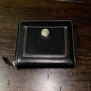 Coach pebble leather wallet